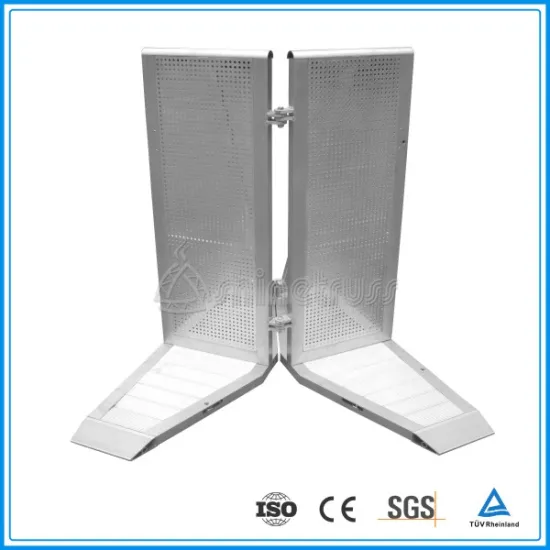 New design aluminium crowd control folding road barrier tuv barriers