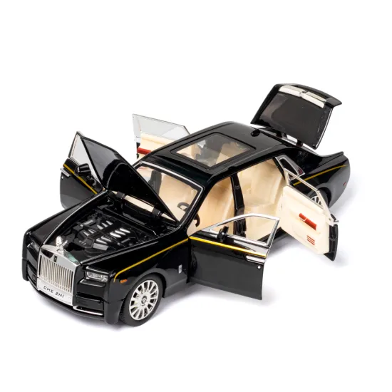 1:24 Scale Rolls-Royce Phantom Collection Sound & Light Pull-Back Diecast Car Toy - Factory Price