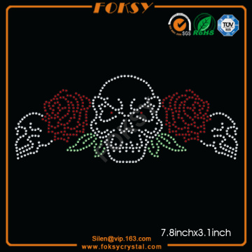 Skull Red Rose wholesale bling transfers