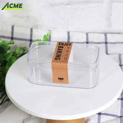 Transparent Square PS Plastic Pastry Packaging Box for Tiramisu Dessert Container - Wholesale