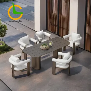 Hotel Outdoor Dining Set: Aluminum Garden Table and Chairs for Patio