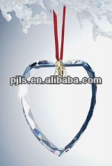 heart shape crystal christmas tree decoration
