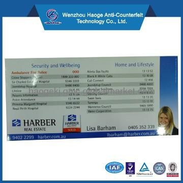 2013 global hot magnetic advertising card for business