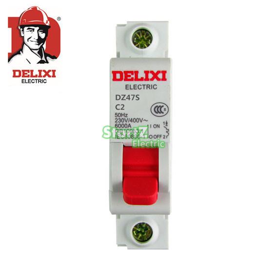 2A 1P "C" Curvers 6KA Miniature Circuit Breaker DZ47S DELIXI MCB