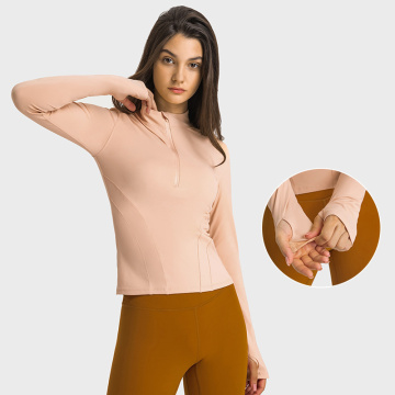 Canca traspirante con cerniera traspirante camicia a maniche lunghe