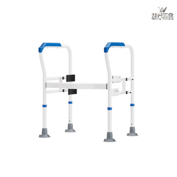 Toilet handrail for the elderly