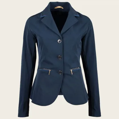 Show Jacket Customized Navy Blue Fabric Women's Jacket