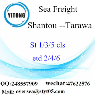 Consolidação LCL do Shantou Port para Tarawa