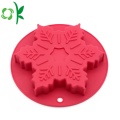 Molde dado forma resistente ao calor de Snowflack do molde do bolo do silicone