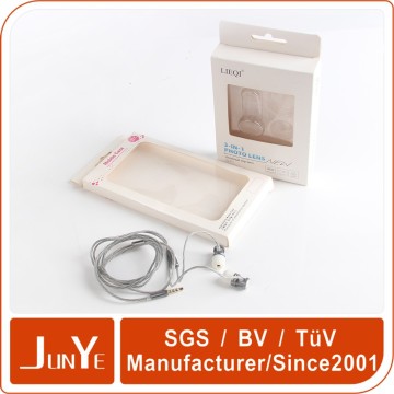 hanging design wax size paper box with clear window manufacturing process