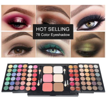 Paleta de maquiagem Full Pro Full Pro de 78 cores: Caso de cosméticos femininos, incluindo sombras, corretivo e blusher
