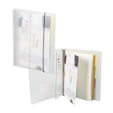 Gruby notebook portfolio spoiwa luźnego liści pp z różnymi opcjami pierścienia/otworu