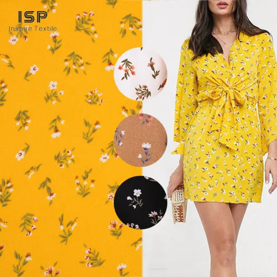 Stocklot Plain Pattern Challis 100% Viscose Printed Rayon Fabric For Women's Dress