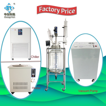 Factory Direct Sale Lab Cylindrical Jacketed Glass Reactor