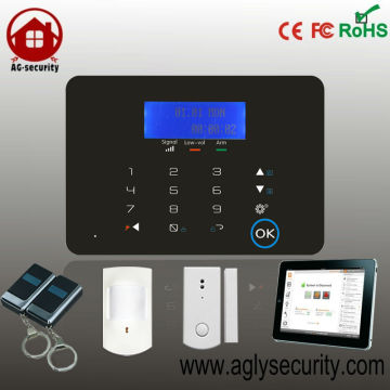 ASK Mobile apps Andriod/IOS touch GSM home alarm system ,Intelligent infrared pir detector