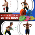 Unisex Dual Color Elastic Stretch Exercise Resistance Band