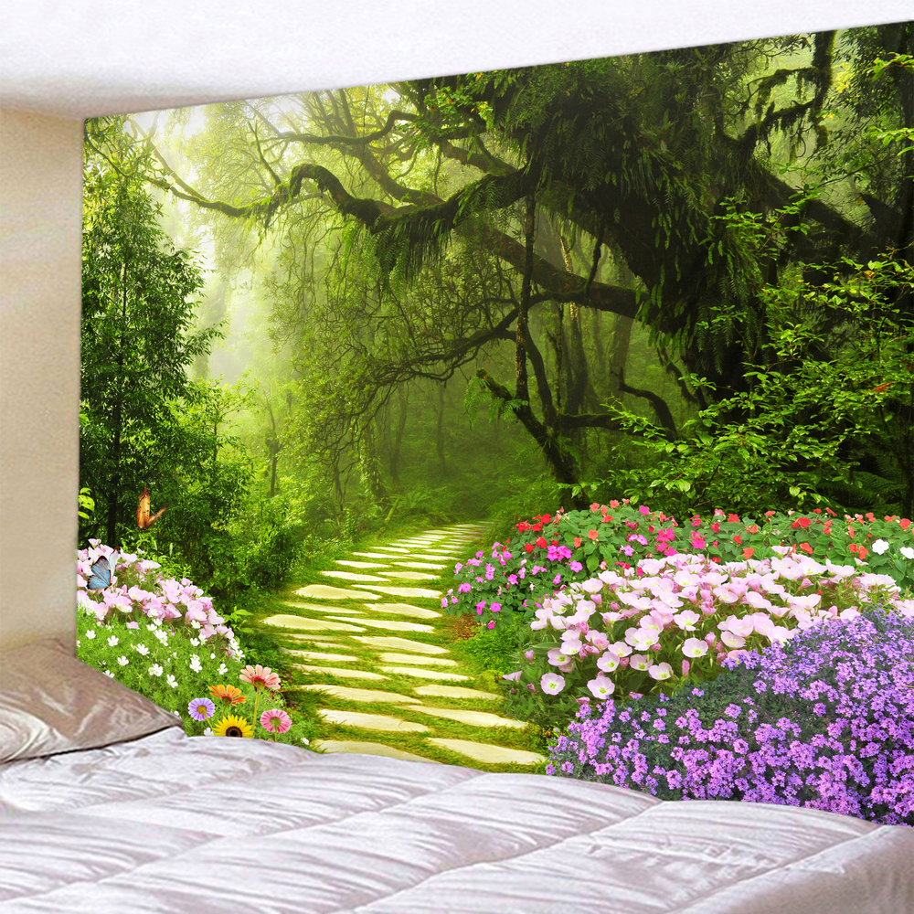3D Green shade dustproof tapestry18 (4)