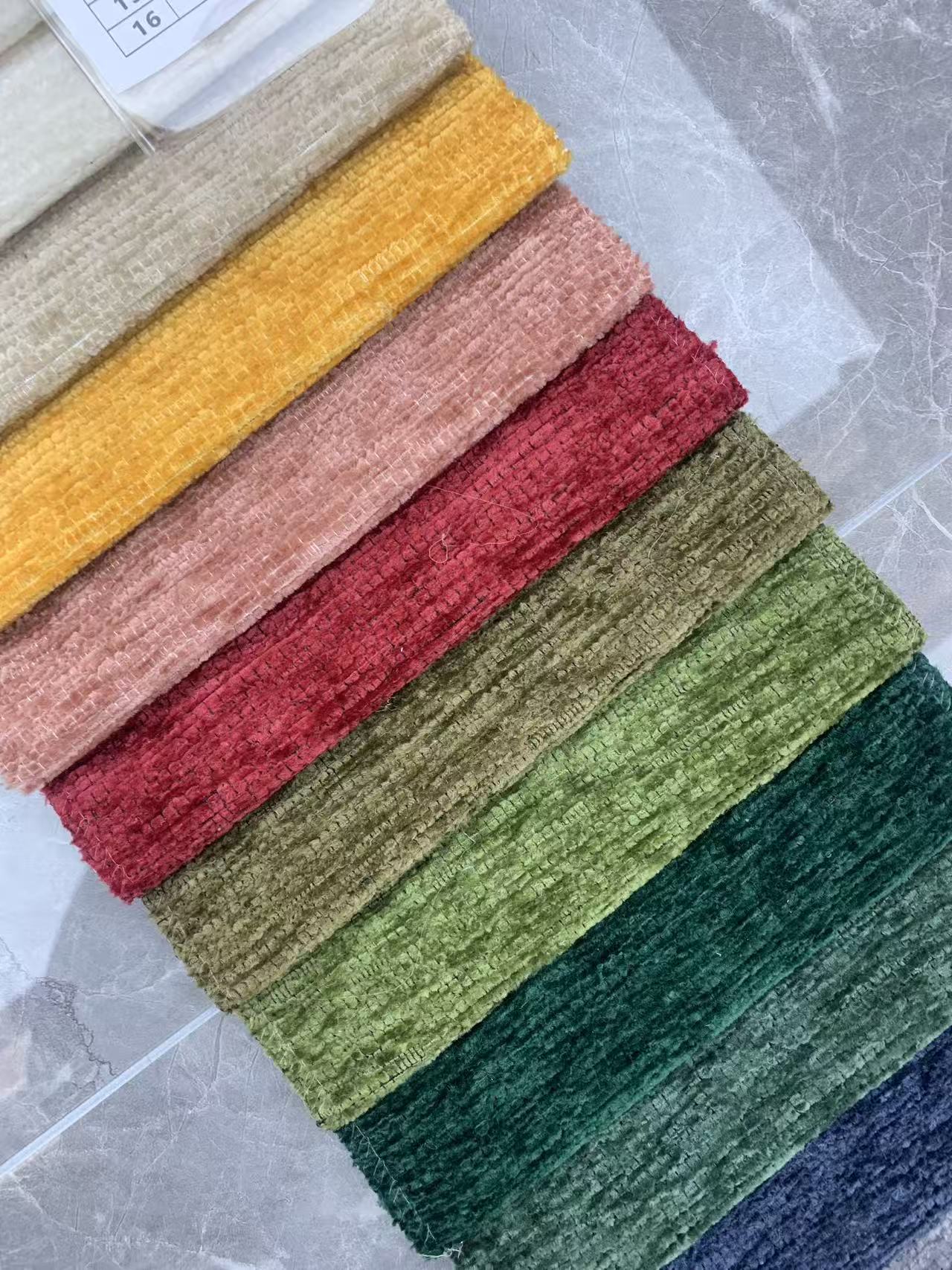 Textured Chenille Upholstery Fabric for Sofa and Furniture