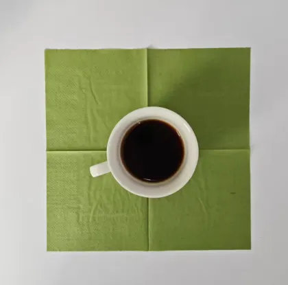 Custom Napkins Foil Logo GREEN Paper Napkins