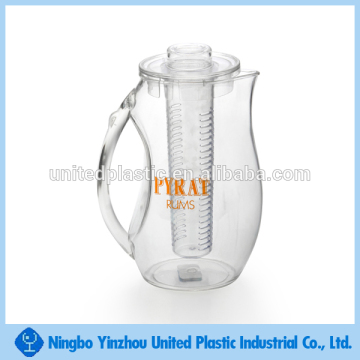 Plastic fruit infusion acrylic pitcher
