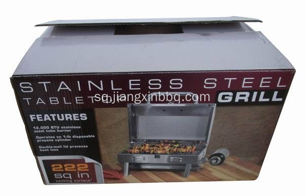 BBQ portative me gaz tavoline prej çeliku inox