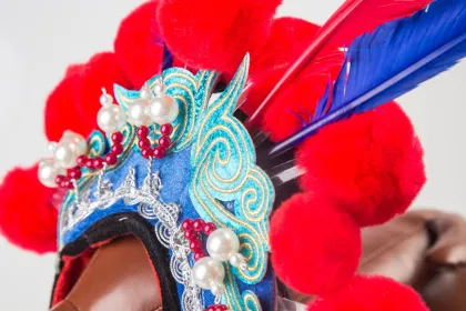 MOFESIPI Cosplay Pet Supplies: Funny Dog Costume - Peking Opera Pet Hat