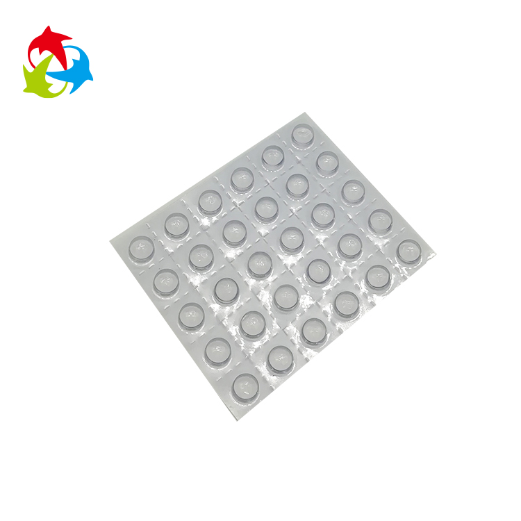 Transparent plastic tablet capsule blister packing