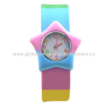 New design colorful watch slap silicone bracelet