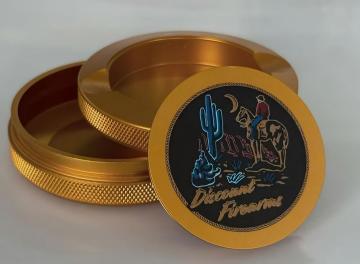 Compact Metal Desktop Box with Custom Round Engraving