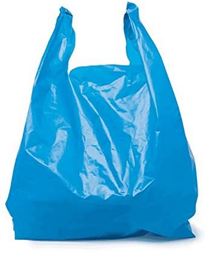 Blue Grocery Thick Resealable Plastic Bags