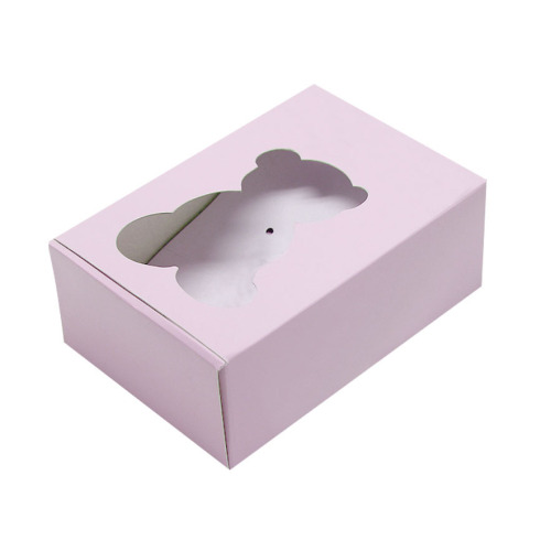 Pink Printing Folded Die Cutting Corrugated Paper Box