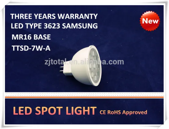 Hangzhou factory, LED spotlights 7W, LED Light,LED Residential Lighting with CE RoHS cerficate, spotlight