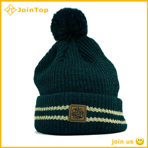 Thick Thermal Ball Top Knitted Hat