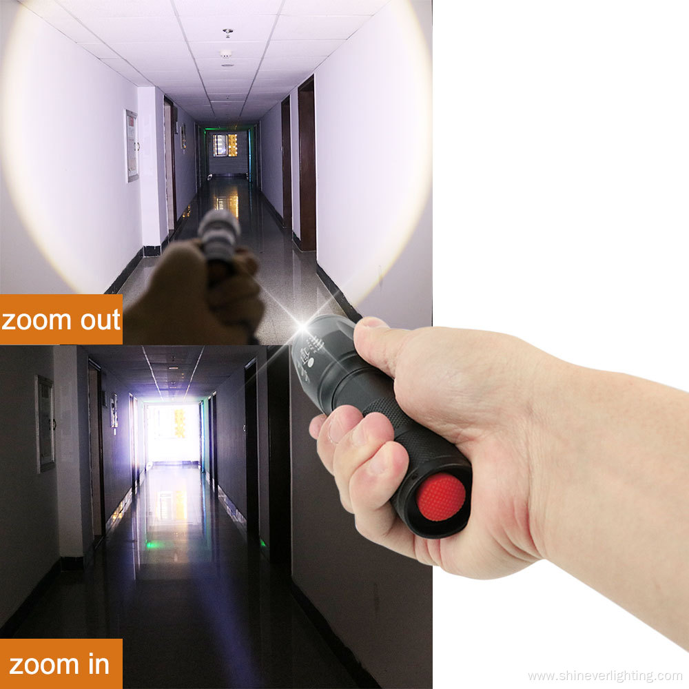 Super Bright Flashlights Aluminium Zoom Mini Torch