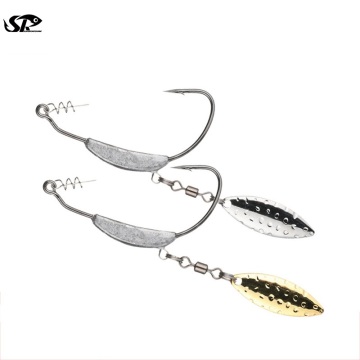 Weighted Belly Screw Lock Hook Weedless Spinner Beast Jig ND21
