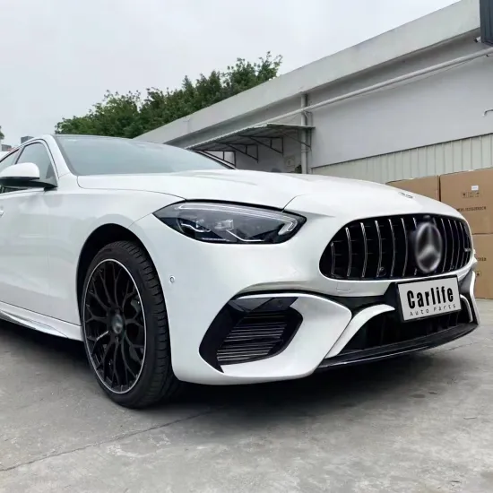 High Quality PP Material Bumpers for Mercedes Benz C Class W206 2021-2022 C63 AMG Upgrade