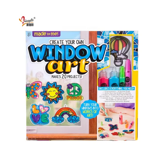 DIY Suncatcher Craft Kits: Paint Your Own Double Window Art & Stickers for Kids