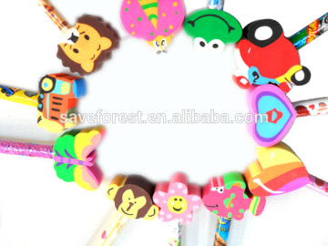 Penilc manufacture crayon with 3D eraser