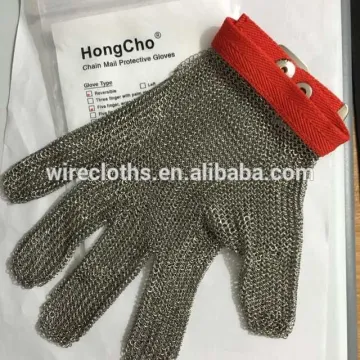 stainless steel chain mail woven gloves