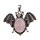 Rose Quartz 13X18mm Cabs Antique Silver Alloy Antique Silver Alloy Bat Pendant Keychain