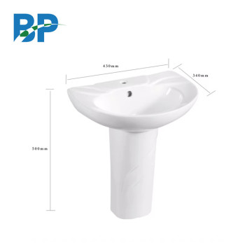 Hot Style Good Quality New Design Ceramic Kid Pedestal Porcelain Washing Basin for Primary School