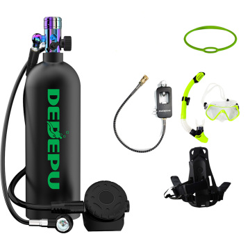 DEDEPU 4L 25-40 Mins Emergency Rescue Kit: Diving Rebreather with Scuba Adapter and Oxygen Tank