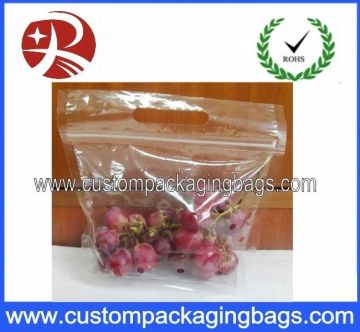 Resealable Zipper Fruit Packing Bag For Grape For Supermarket