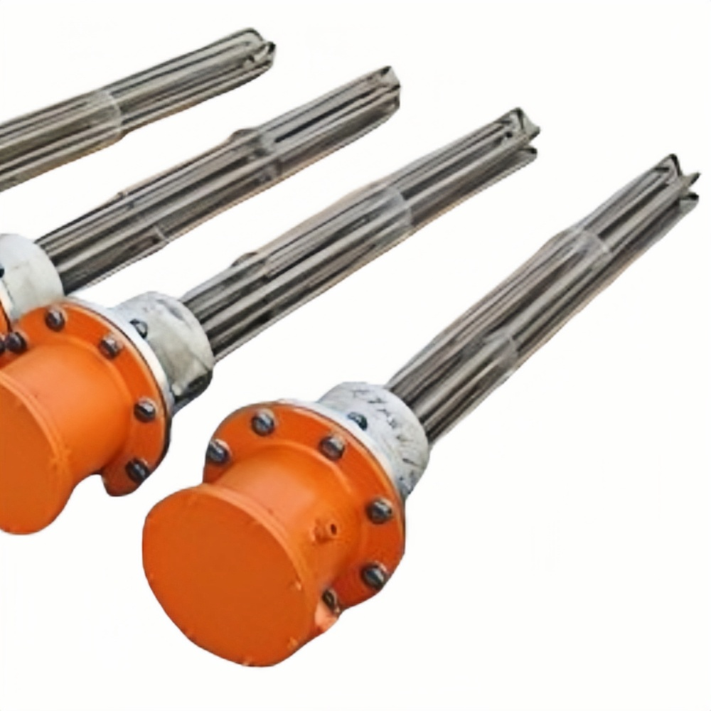 Flange heating pipe