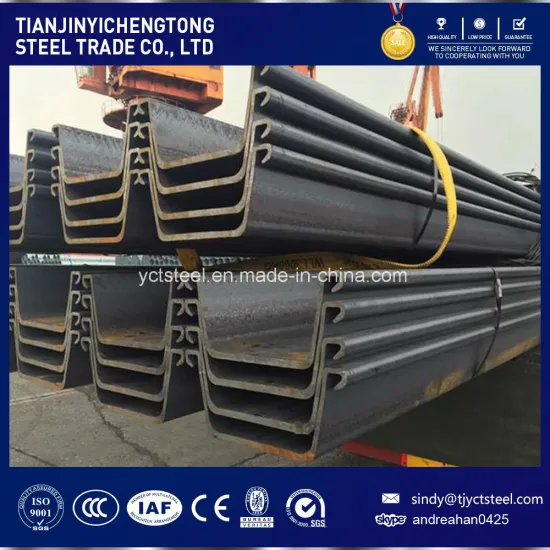 Water Cofferdam U-Shape Steel Sheet Pile Sy295, Sy390