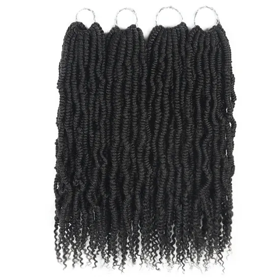 wholesale 18 inch Bomb Pre Twisted Crochet Braids Hair Extensions Ombre Spring Twist Curly Crochet Hair Synthetic Braiding Hair