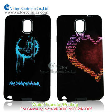 2014 New Fashion Water Transfer Printing Combo Case for Samsung Galaxy Note 3 N9000 N9002 N9005
