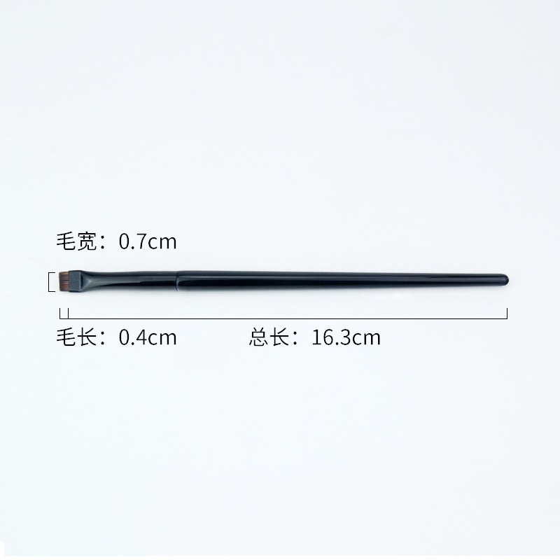 Holesale Brush Makeup One Piece Angled Black Hair Single Makeup Brush Wooden Handle Custom Flat Eyebrow Eyeliner Brushes4 Jpg