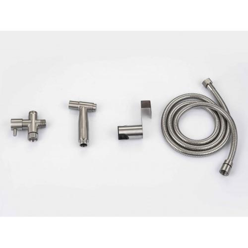 Single Handles Toilet Set Kit 304-Stainless-Steel Toilet Bidet Set Kit With Button Sprayer Supplier