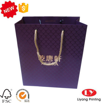 Elegant customized hot foil gift paper bag